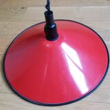 Suspension tole émaillée rouge Rolly 42 cm