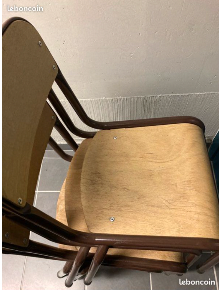 Set of 8 school chairs