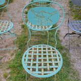 Wrought iron folding garden chairs