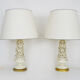 Pair of ceramic table lamps by Manises Spain 1960