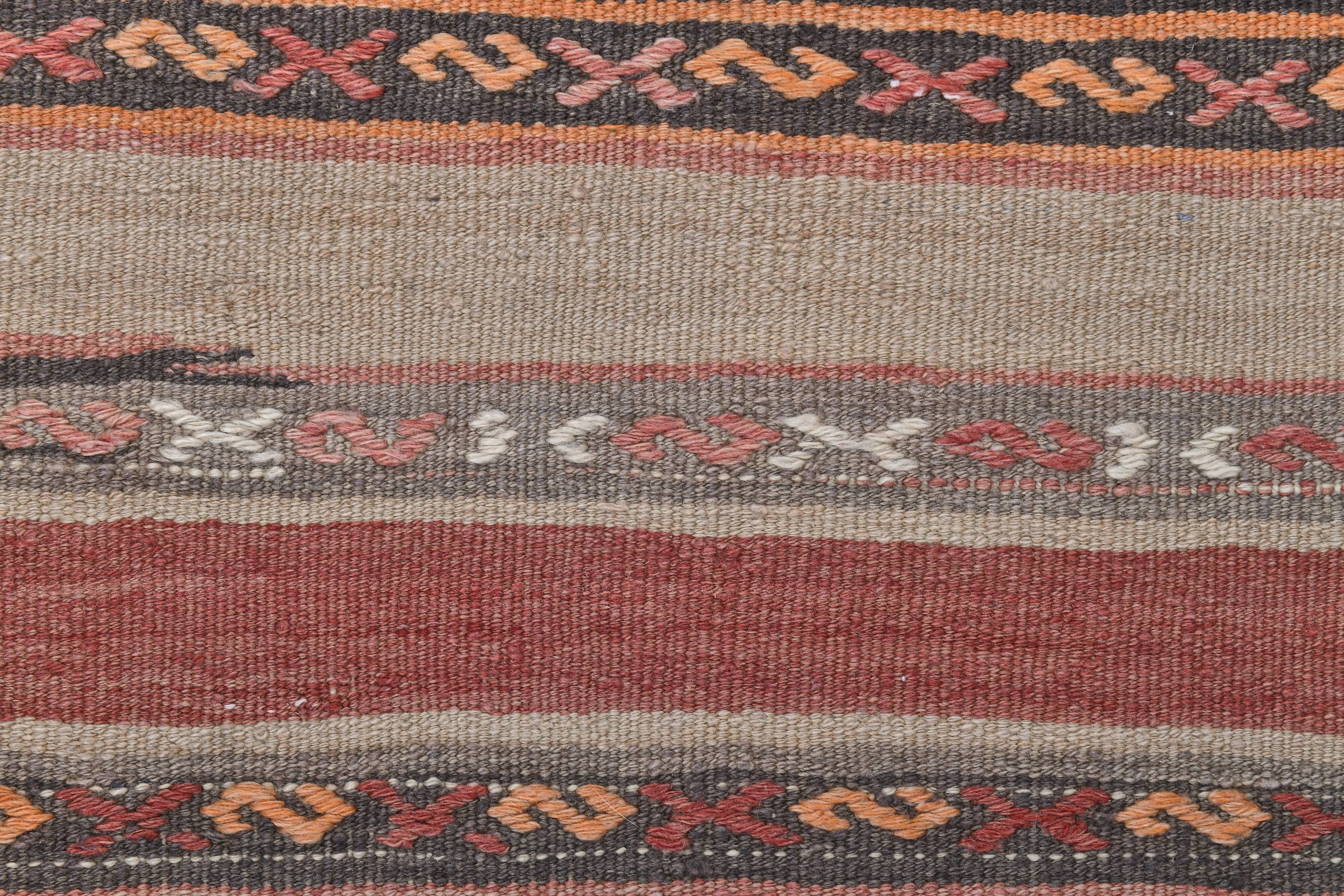Red & Brown Vintage Kilim Rug 152x233Cm SK 241325