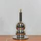 Pied de lampe space age chromée 1970