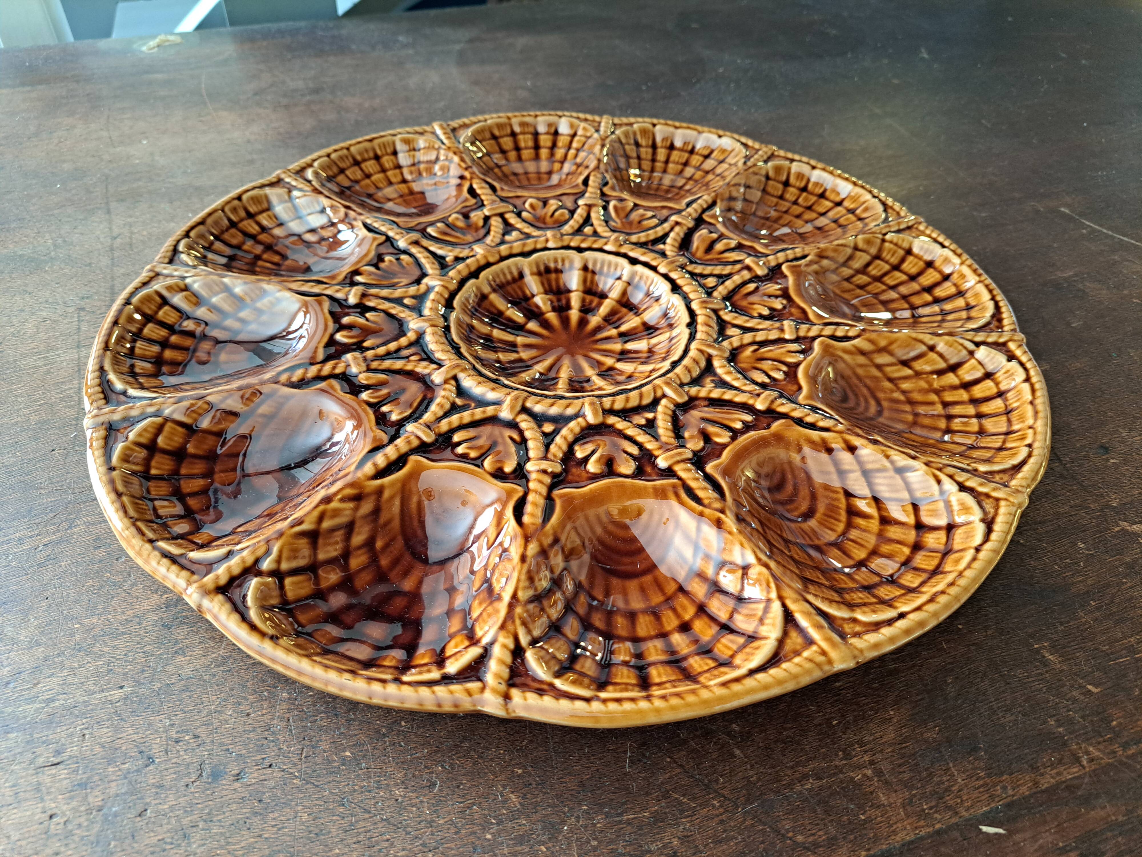 Oyster dish Sarreguemines