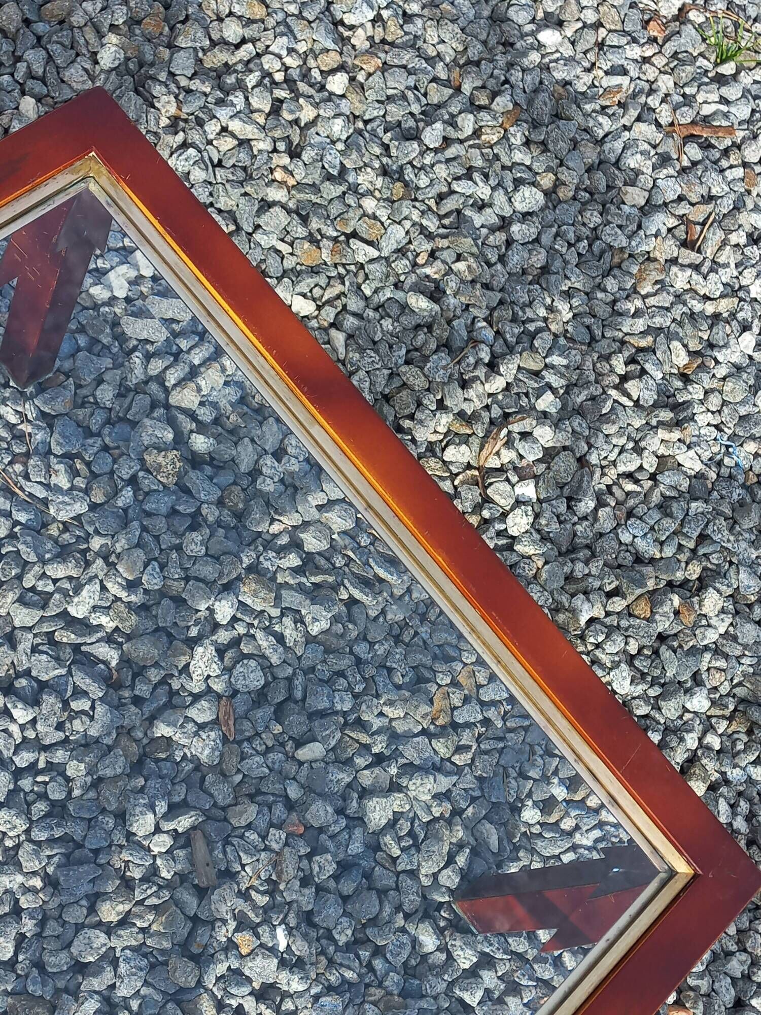 Pair of 1970s side tables in lacquered brass and glass