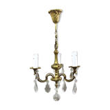 Chandelier 3 lights in bronze and grapevines