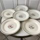 Set of 6 flat plates salins model "april" years 30-40