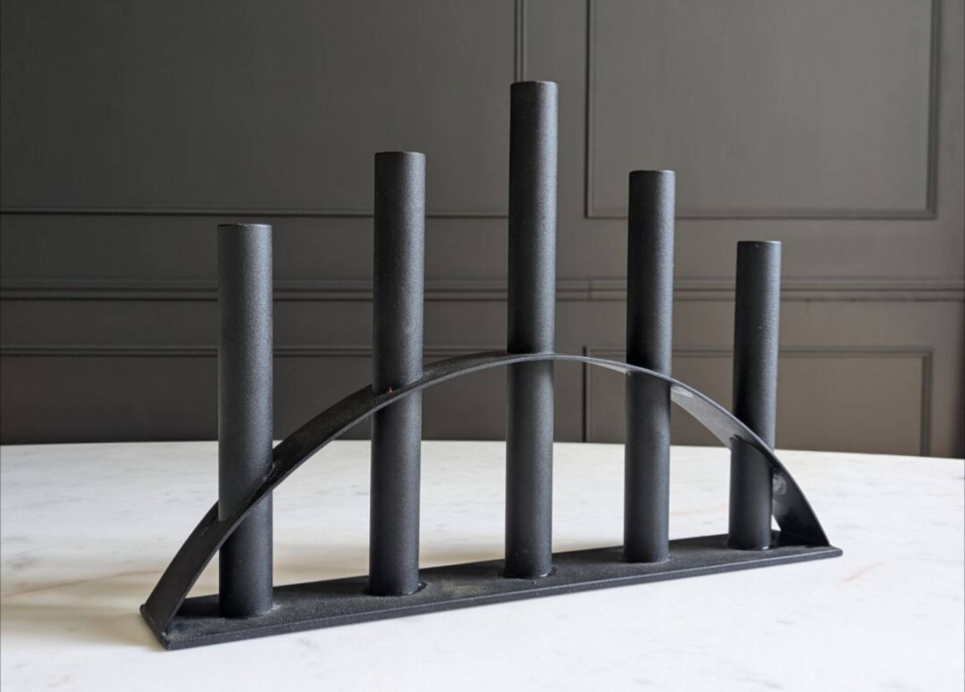 Scandinavian black metal chandelier.