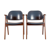 Pair of Danish armchairs with original vinyl