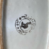 Plat ovale en porcelaine à motifs