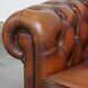 Chesterfield 2.5 seater sofa in brown English cowhide leather