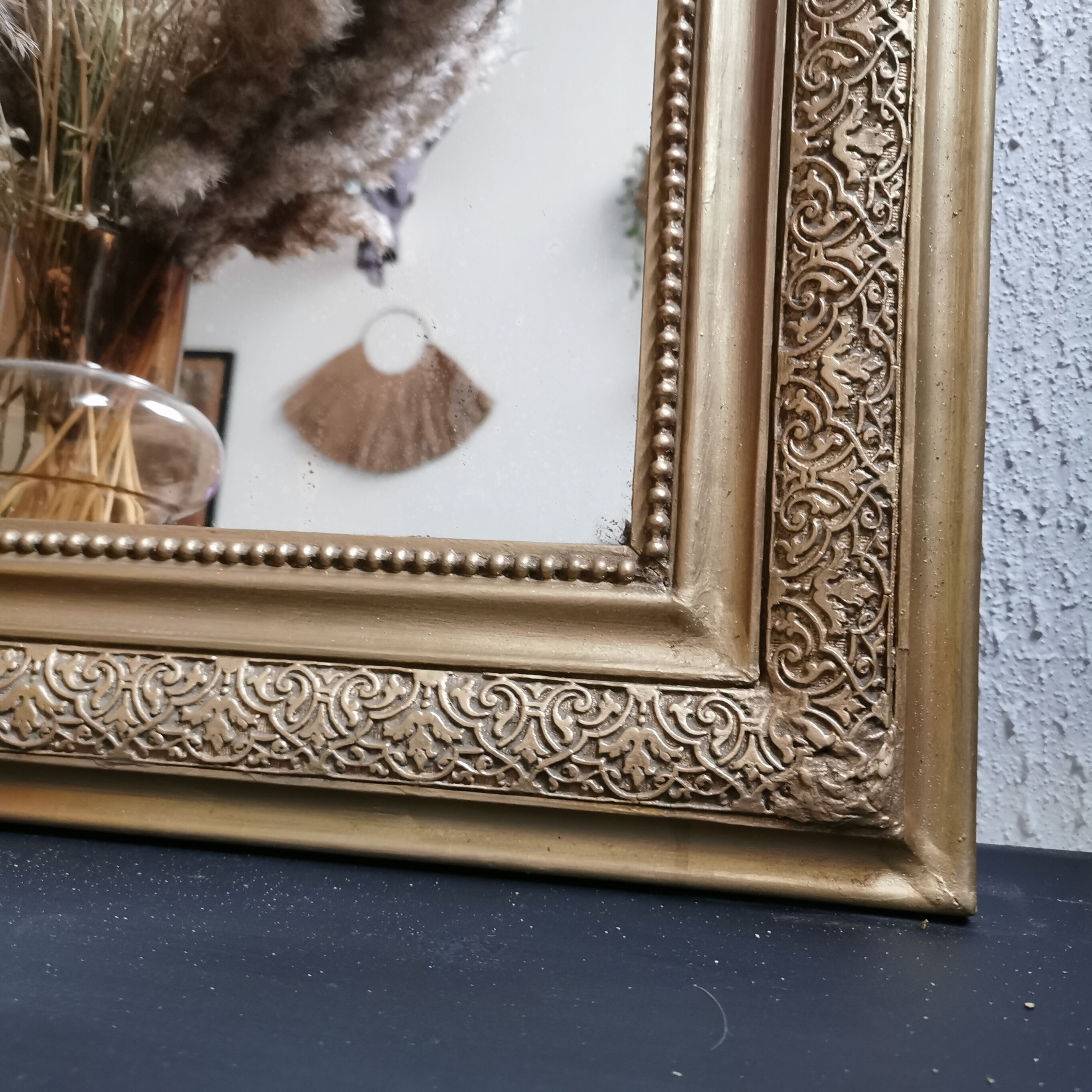 Mirror 99 x 72 cm gilded Louis Philippe old