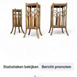 Nesting set bamboo plant stands 1970s