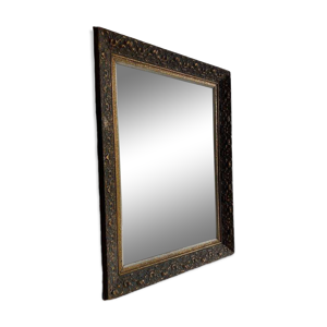 Miroir vintage en or - gris