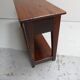 Table d'appoint en chêne ancien avec 2 tiroirs
