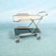 Vintage brass service trolley from the 1960s, Midcentury brass bar trolley.