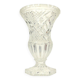 Vase Vintage Cristal de Bohème Motif Diamant Médicis 23cm