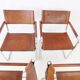 Matteo Grassi MG5 set of 4 leather cantilever chairs