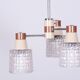 Mid-Century Chandelier in Chromed Steel and Glass from Drukov, Czech, 1970s