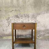 Large bedside table, vintage Scandinavian teak sofa end table