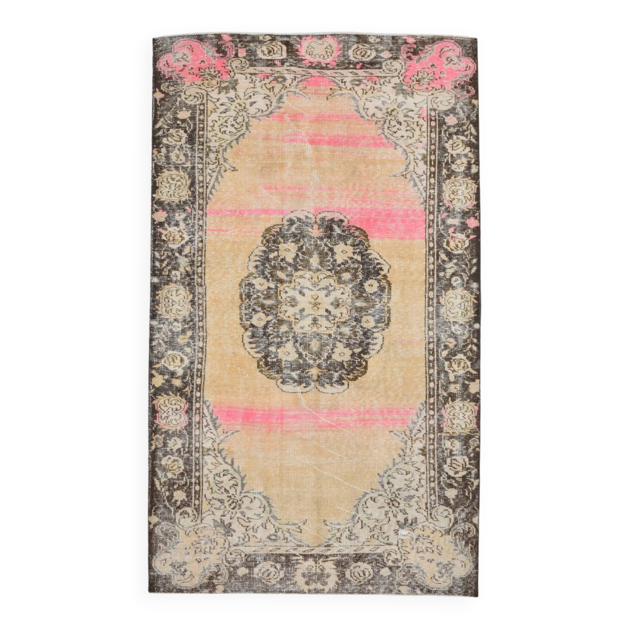 5x9 Light Pink Orientel Vintage Rug, 159x270Cm