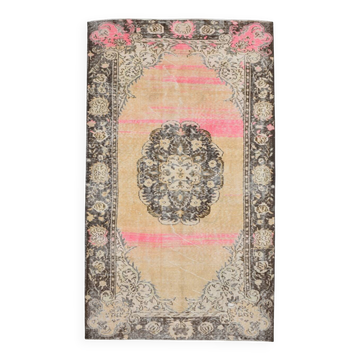 Tapis vintage Orientel rose clair 5x9, 159x270 cm