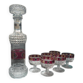 Service à liqueur Vintage :6 verres et la carafe
