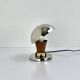 Vintage Bauhaus bedside lamp in brown bakelite and chrome, 1930s