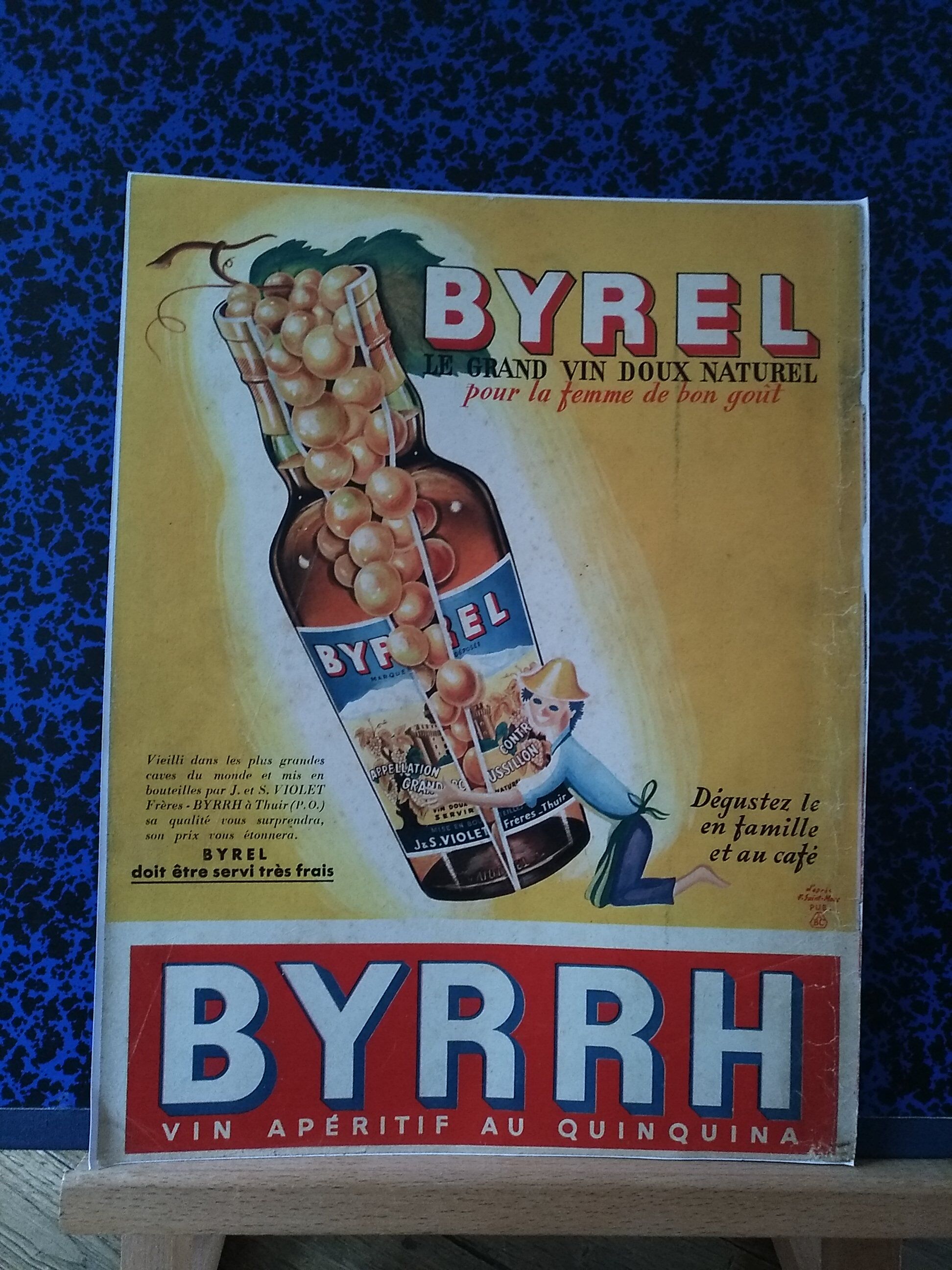 A Byrrh wine paper ad from a period magazine