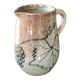Stoneware pitcher from Alsace, incised decoration of vine by Louis Buecher 1986.