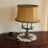 Mid Century table lamp on a pewter foot - Vintage