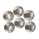 Set of 6 cups in glazed earth with Pierre Motton godrons in Gien 1960