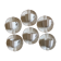 Set of 6 cups in glazed earth with Pierre Motton godrons in Gien 1960