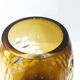 Vintage ochre crystal vase, 1970s