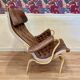 Exceptional armchair bruno mathsson leather 1960.