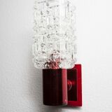 Pair of red wall light 1970