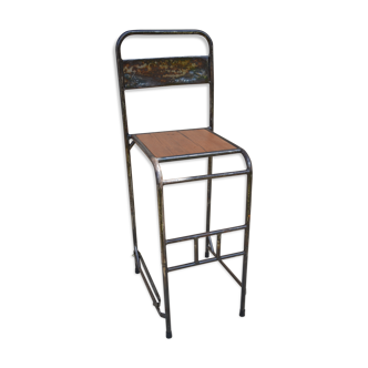 Industrial metal bar stool