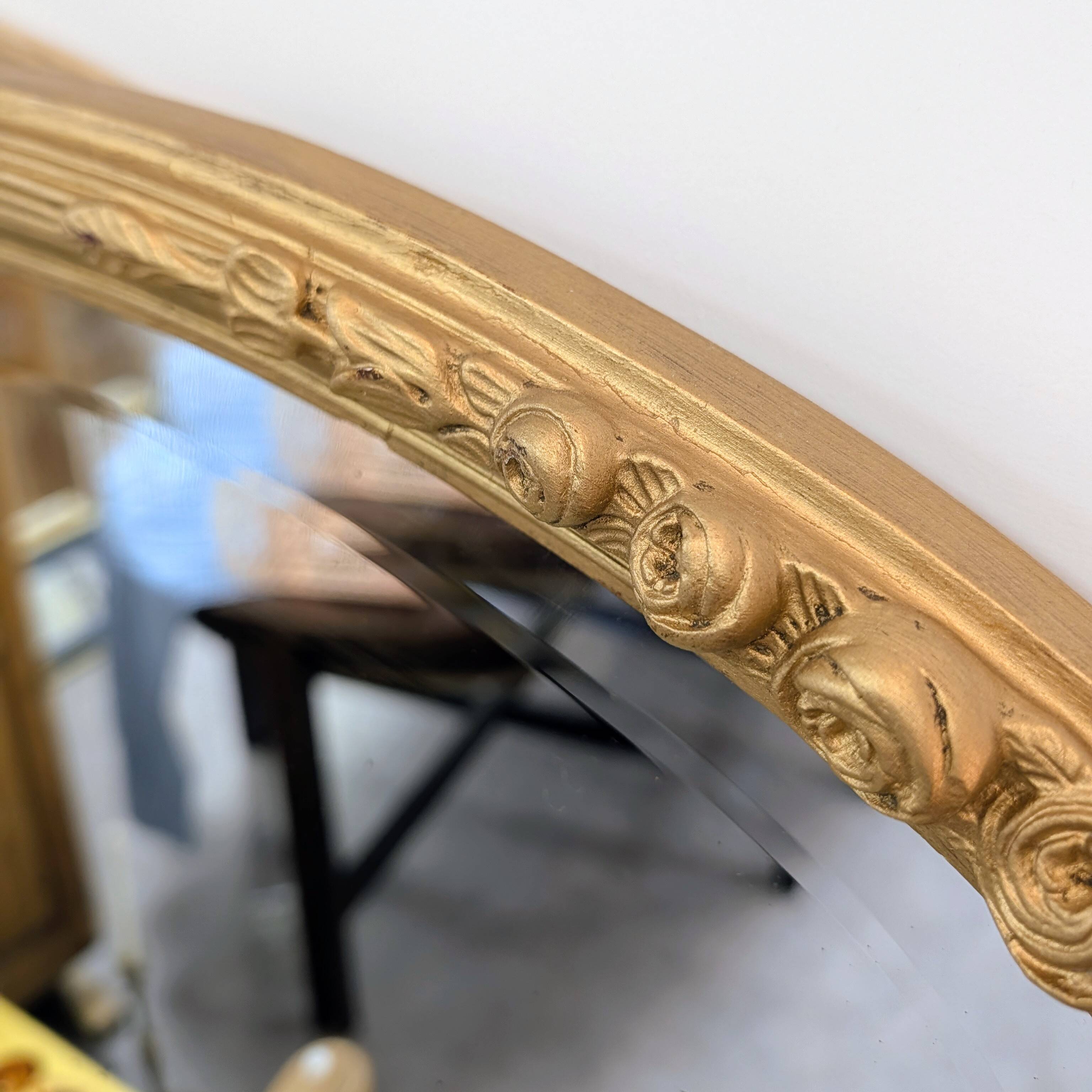 Baroque oval mirror