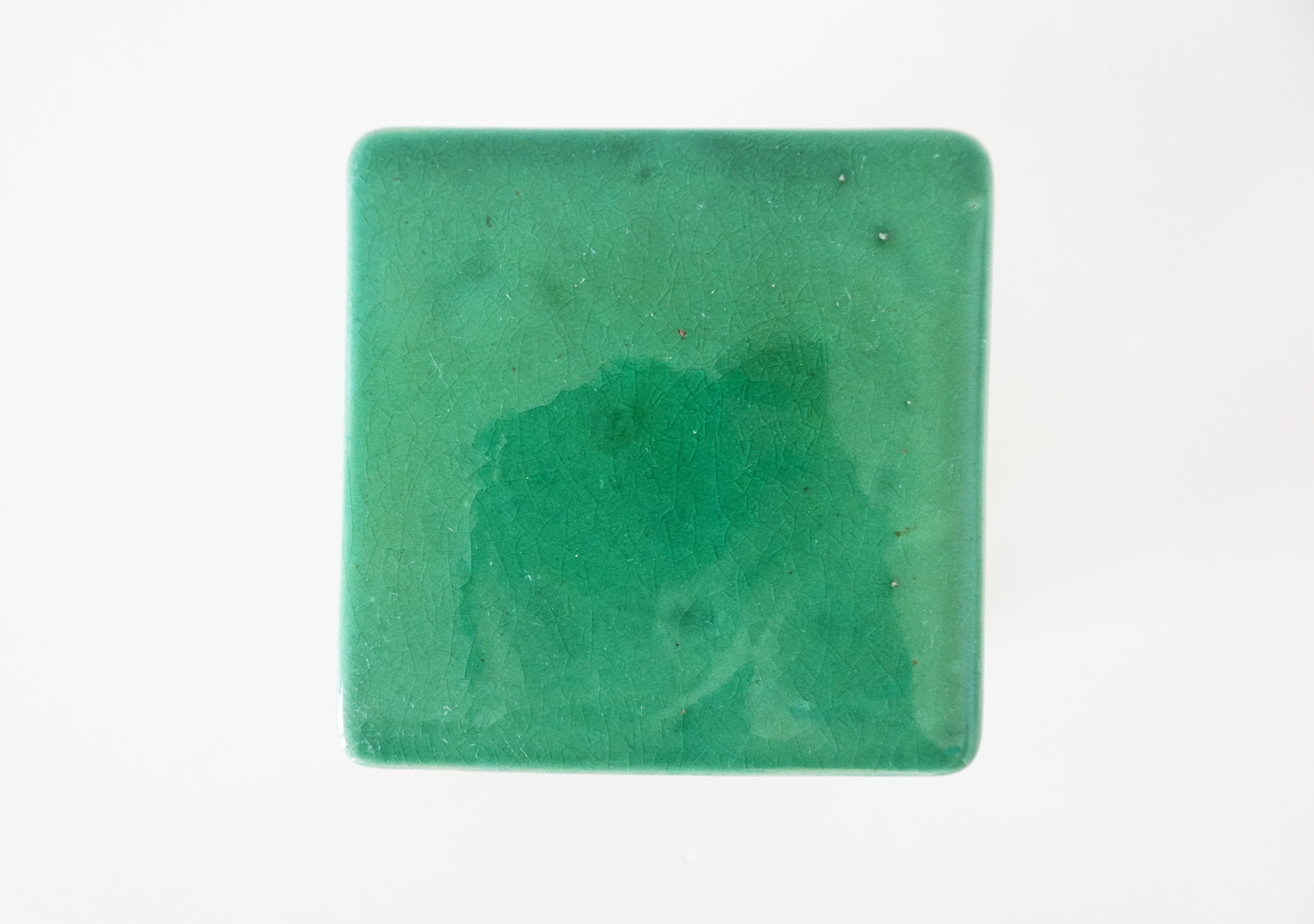 Green ceramic box