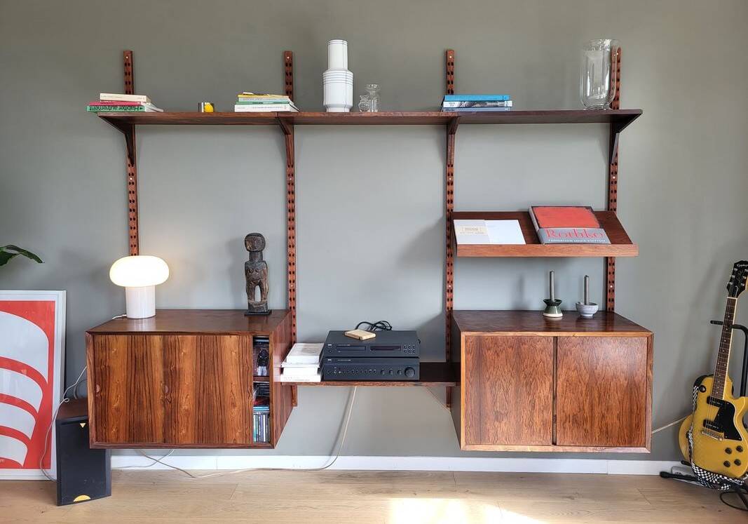 wall shelf system by Poul Cadovius in rosewood