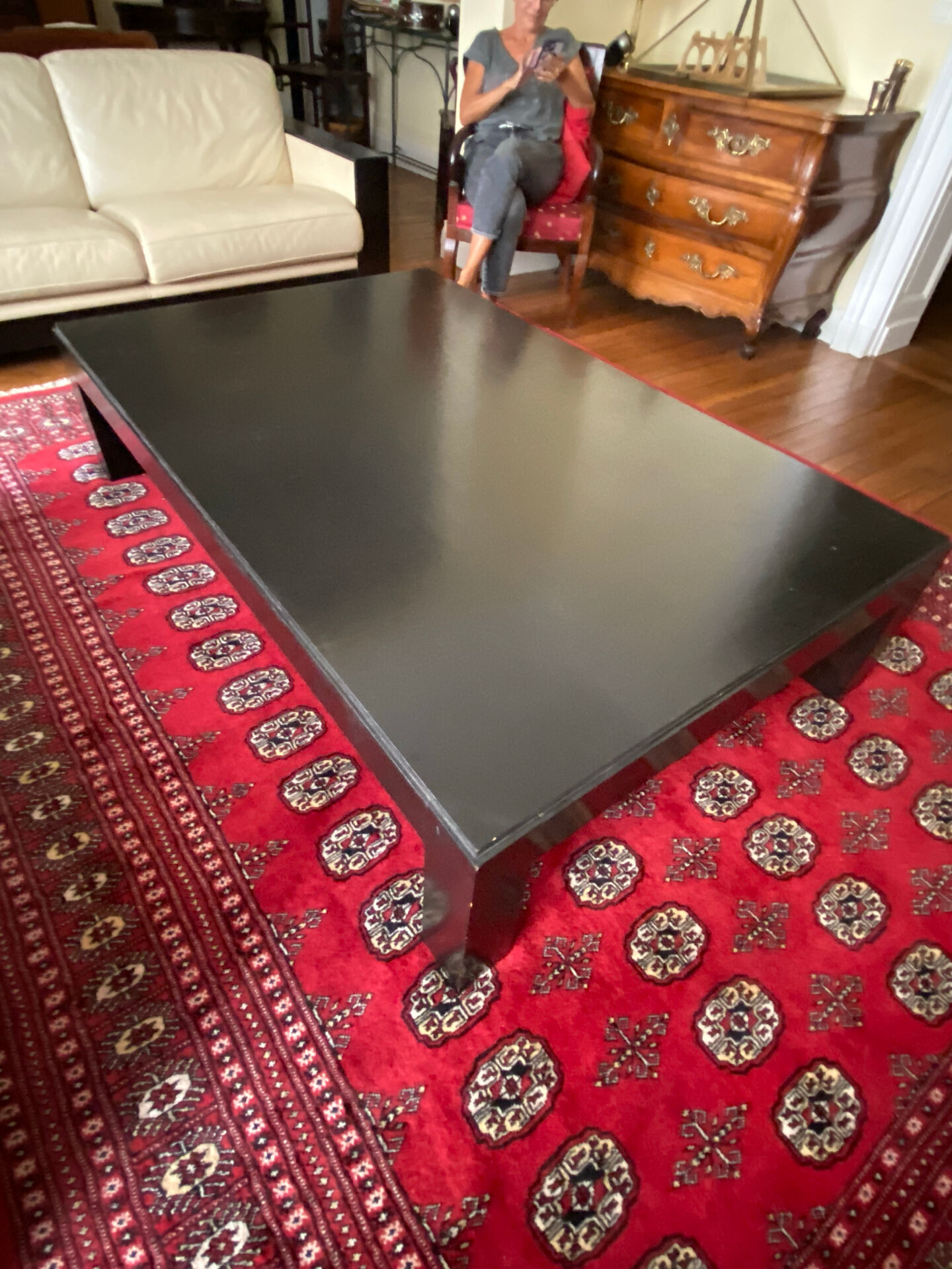 Black oak coffee table