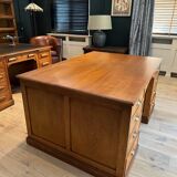Antique oak partner desk