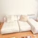 Living Divani Extrasoft sofa in white leather, new condition