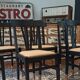 Lot de 6 chaises bistrot noir et bois