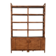 1960s bamboo and rattan bookcase