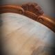 Elongated wooden mirror