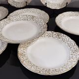 White and golden dessert plates Villeroy and Boch