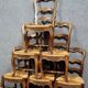 Set of 6 Louis XV style Provencal chairs in oak, circa 1900