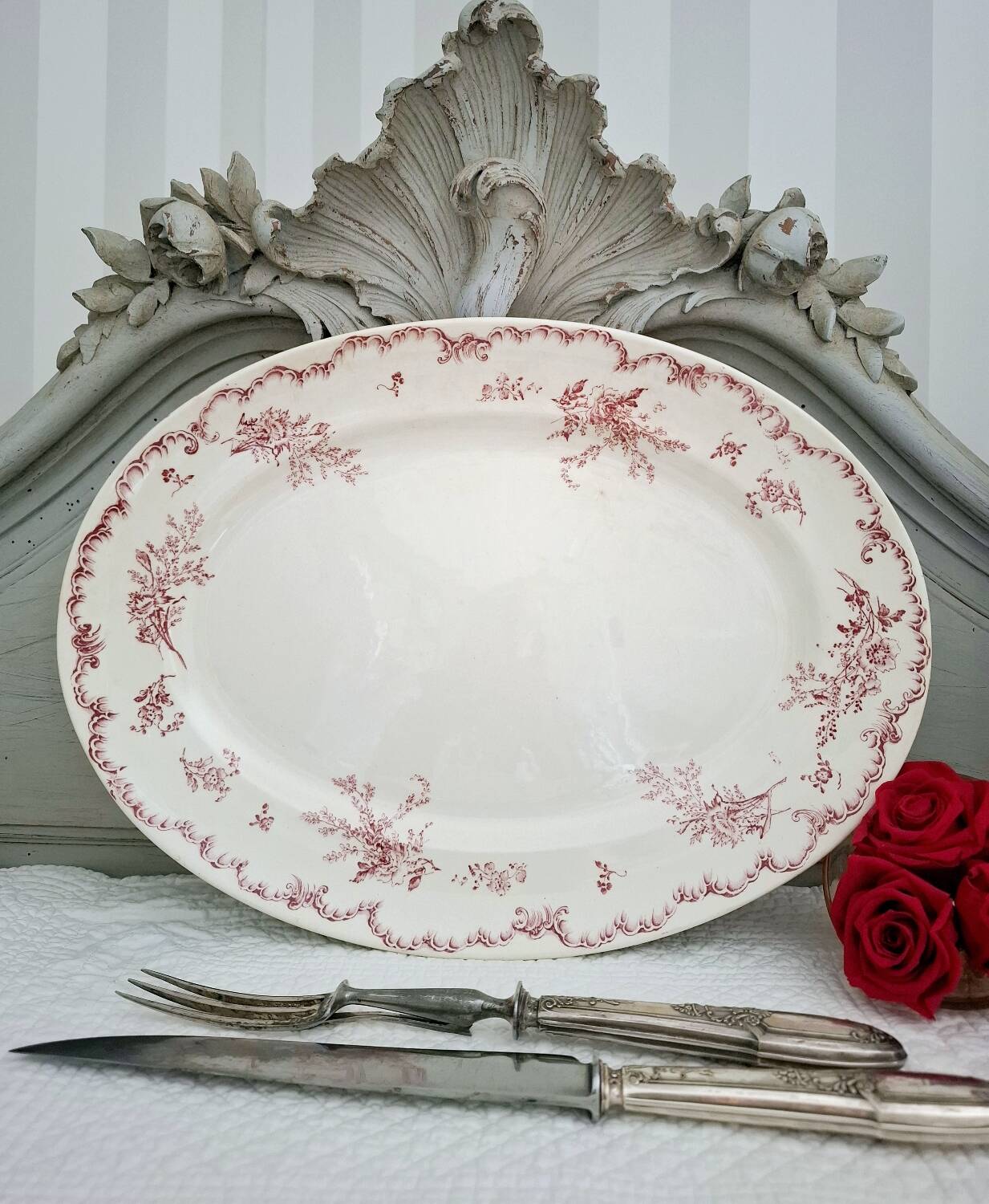 Ironstone earthenware serving dish