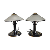 Paire de lampes champignon des années 70