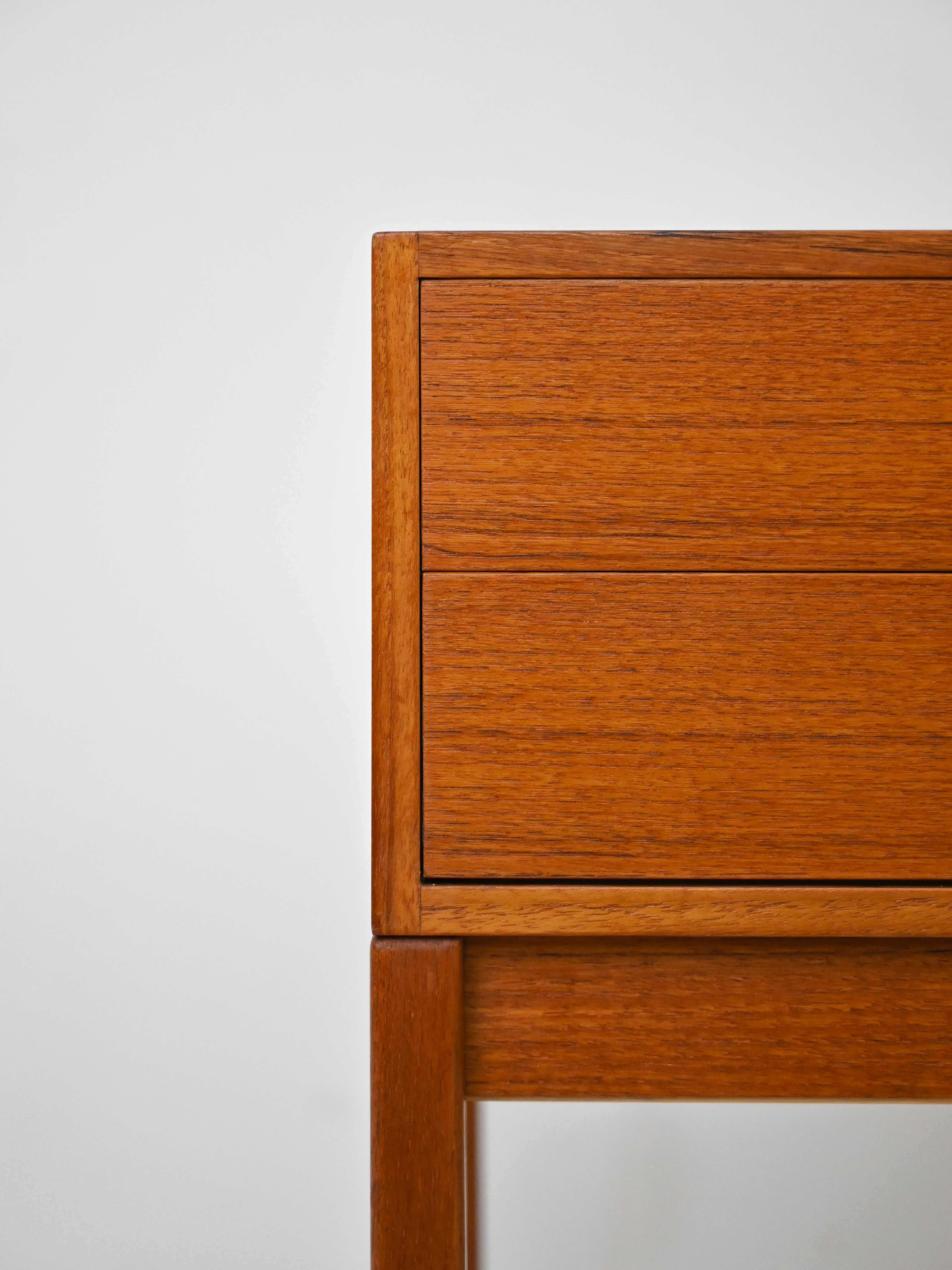 Scandinavian vintage nightstand with two drawers